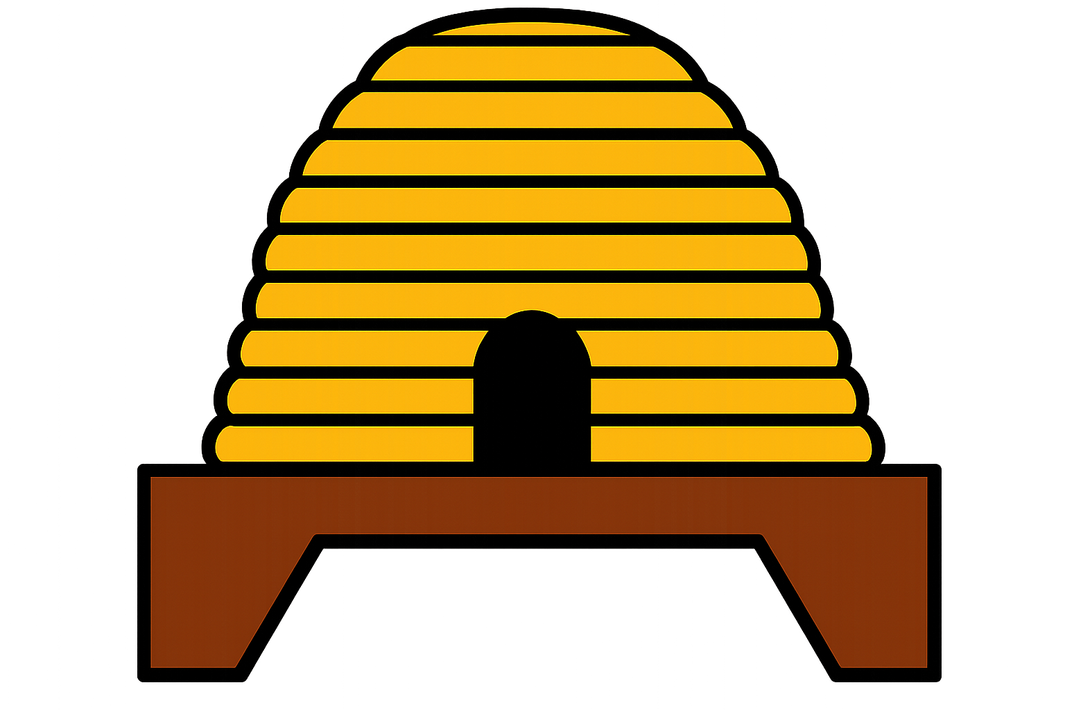 Traditional golden beehive skep